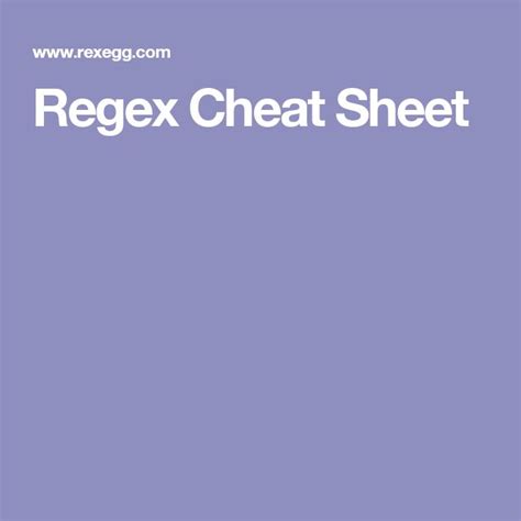 Image result for Regex Reference Sheet