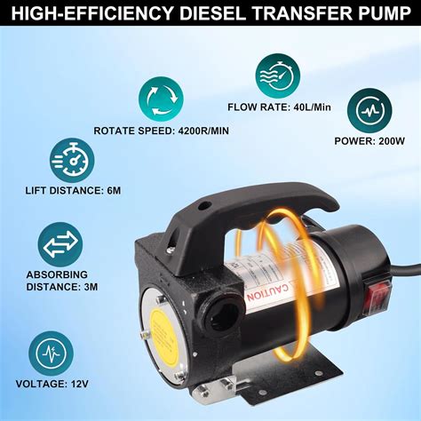 ZJIKCH Diesel Transfer Pump 12V DC 10GPM Portable Fuel India | Ubuy