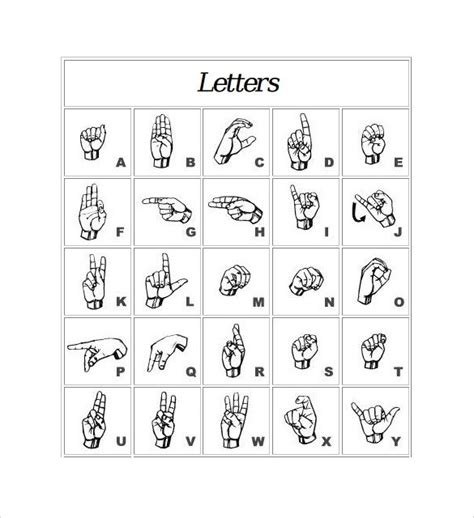 Image result for Sign Language Alphabet Chart Preschool