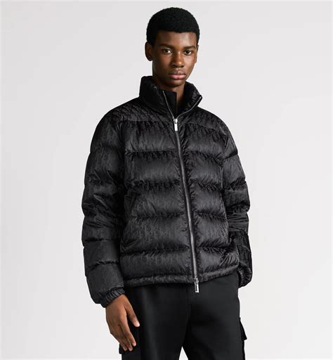 Dior Oblique Puffer Jacket Black Technical Jacquard | DIOR
