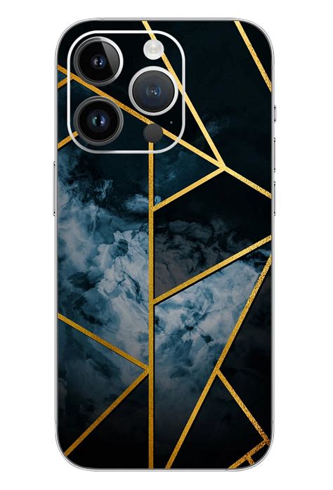 Gold Blue Marble Mobile 6D Skin - NR SKINS