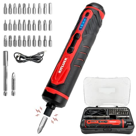 Buy Electric Screwdriver, 4V Power Cordless Screwdriver Rechargeable ...
