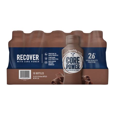 Core Power Chocolate Protein Shake, 26g Protein, 10 pk./14 oz. | BJ's ...