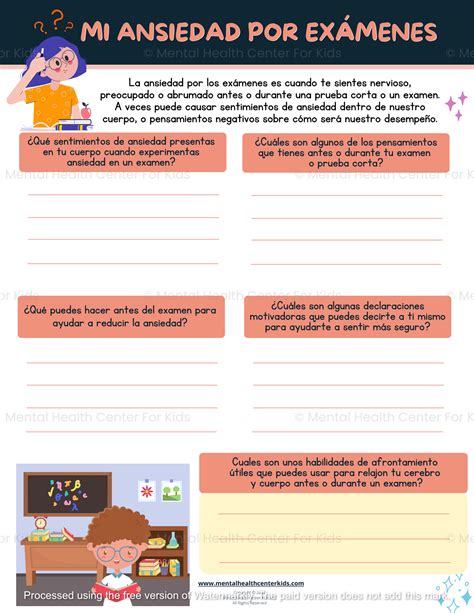 Test Anxiety Worksheets Anxiety Worksheets | Mental Health Worksheets