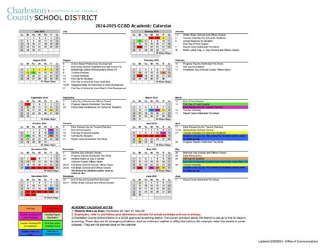 Charleston County School District Calendar 2025-2026 in PDF - School ...