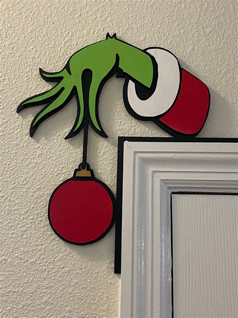 Hand Painted Mean One Door Topper - Etsy | Grinch christmas decorations ...