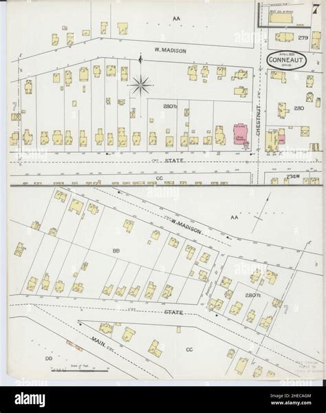 Map of conneaut ohio hi-res stock photography and images - Alamy