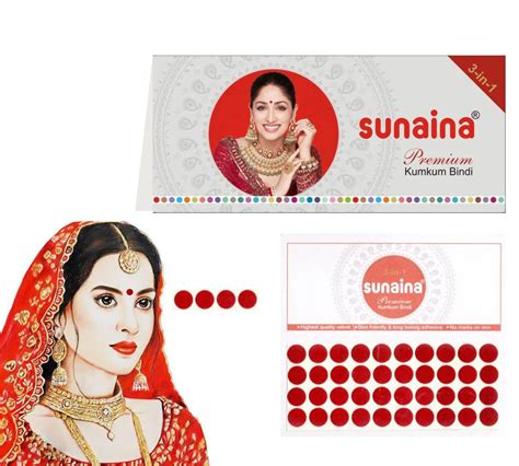Sunaina Maroon Sticker Premium Kumkum Forehead Bindi Silver Cards ...