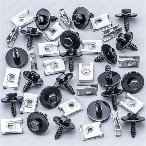 Buy Rexka 20 Sets M4.8 Fender Liner Splash Shield Bumper Cover Screws U ...