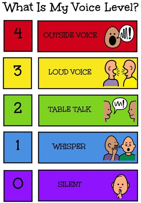 Boardmaker Voice Level Chart PEC Visual - Etsy