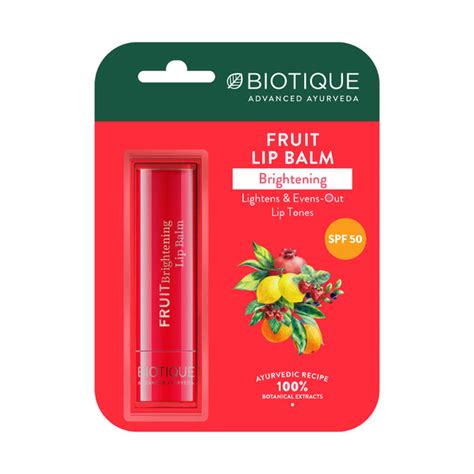 Brightening Lip Balm with Fruits for Pigmentation | Biotique