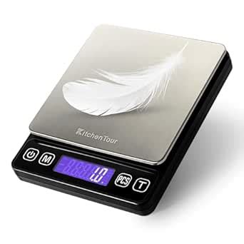 KitchenTour Digital Kitchen Scale - 3000g/0.1g High Accuracy Precision ...