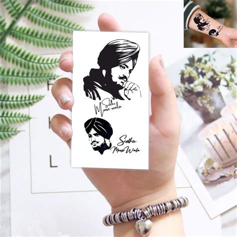 Temporary Tattoowala Sidhu Moose Wala Punjabi Singer Tattoo Temporary ...