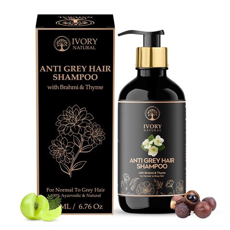 Buy Ivory Natural Grey Hair Shampoo (200ml) - Ayush Ministry Certified ...
