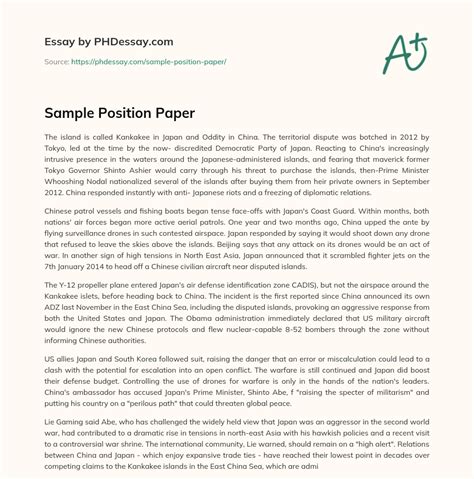 Image result for Position Paper Essay Example