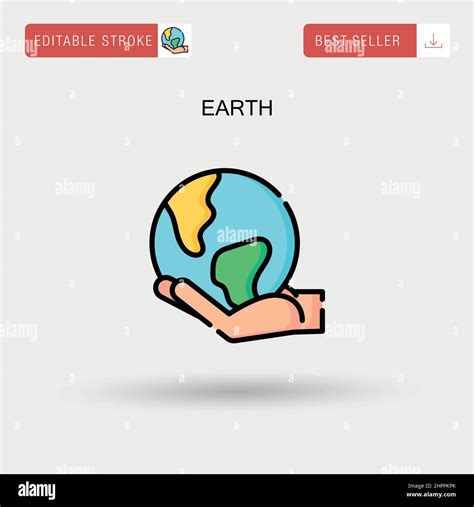 Earth Icon Simple Line 的图像结果
