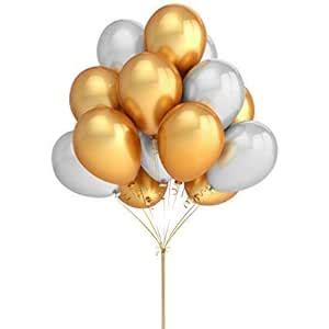 Indian Express Metallic Hd Shiny Toy Balloons - Gold and Silver for ...