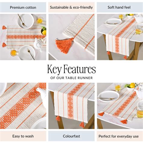 Amber Weave Cotton Runner With Tassels 180x33cm Online - Premium Table ...