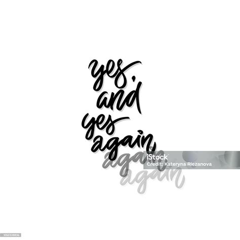 Texte Calligraphie Moderne Brosse Oui Et Oui Encore Vecteurs libres de ...