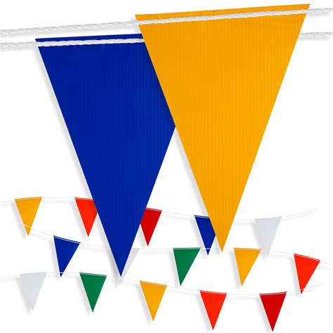 Snapklik.com : Multicolor Pennant Safety Flags, Perimeter Warning Flag ...