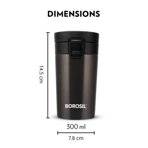 Vacuum Insulated Hydra Coffeemate Tea & Coffee Steel Travel Mug, 300ml