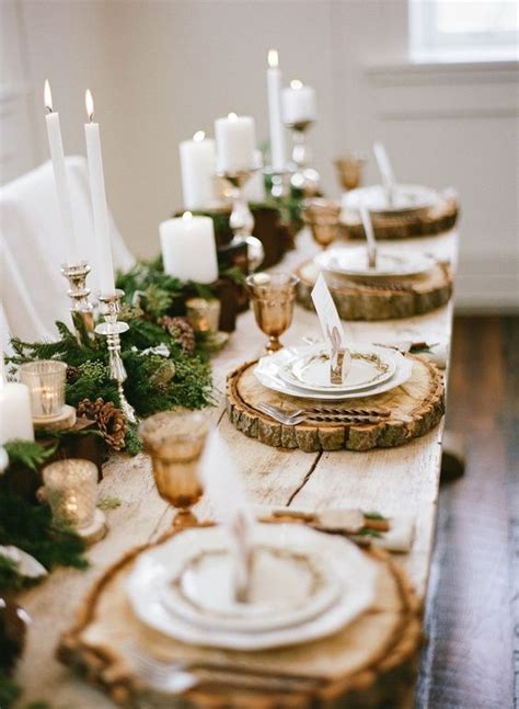 Image result for Rustic Christmas Table Setting Ideas for Outside