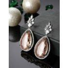 Gold Toned Handcrafted Metal Kundan Earrings