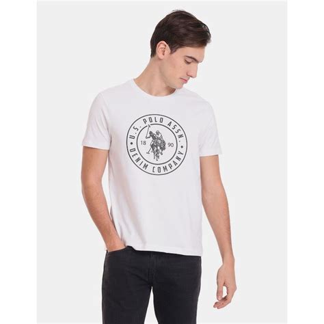 Buy U.S. Polo Assn. Denim Co. Circle Logo Cotton T-shirt Online