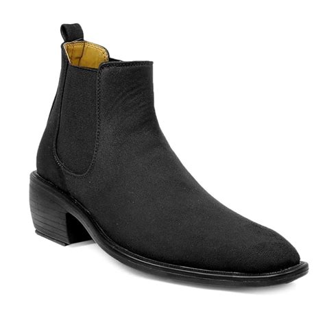 Buy Men's Stylish Suede Material Black Chelsea Boots at Amazon.in