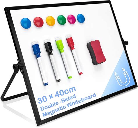 Pechor 40X30CM Small Double Sided Magnetic Whiteboard, A3 Mini Magnetic ...