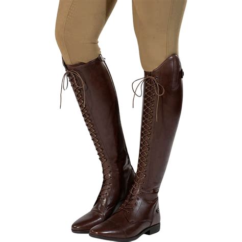 HKM Riding Boots Elegant Lace Standard Brown with Lacing | FUNDIS ...
