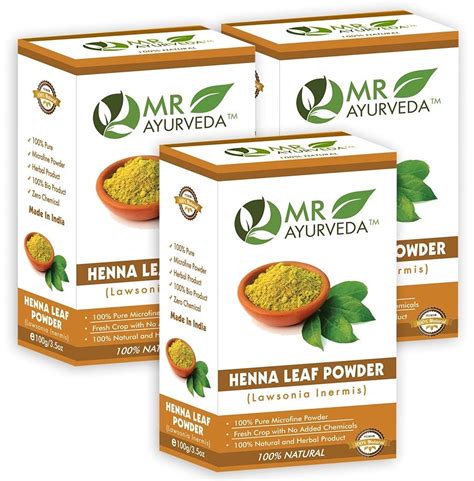 Buy MR Ayurveda 100% Natural Herbal Henna Powder | Henna Powder Organic ...