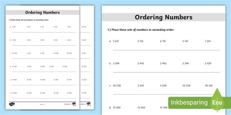 Image result for Ordering Numbers Questions