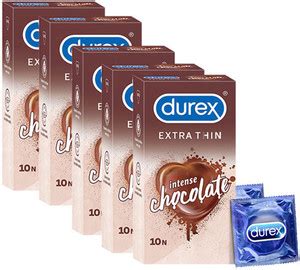 DUREX Extra Thin Intense Chocolate Flavoured Condoms For Men - 10s Pack ...
