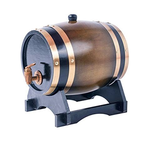 Buy 5L Oak Aging Barrels Whiskey Barrel Dispenser Wine Bucket Home Bar ...