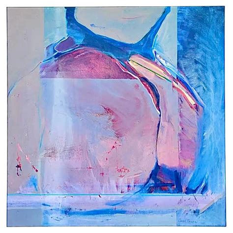 Vintage Contemporary Geometric Original Oil Painting For Sale at 1stDibs