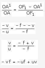 Derive lens formula for concave lens and state lens formula - CBSE ...