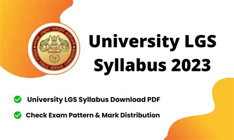 Kerala PSC University LGS Syllabus 2023 | PDF Download | Detailed Exam ...