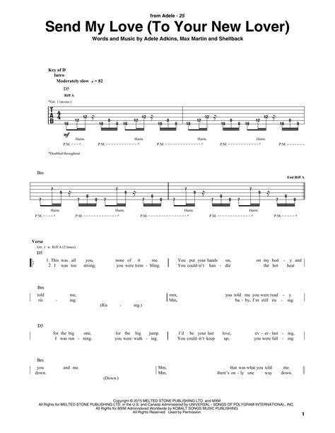 Send My Love (To Your New Lover) by Adele - Guitar Rhythm Tab - Guitar Instructor