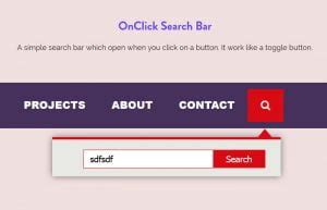 Click Search Button to Open Search Box JavaScript 的图像结果