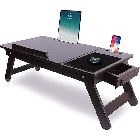 Tarkan Portable Folding Laptop Desk for Bed, Lapdesk with Handle ...