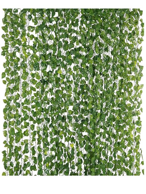 2 pièces/12 pièces Guirlande de feuilles artificielles, plantes ...