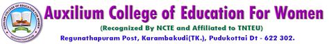 Welcome | Auxilium College of Education, Regunathapuram