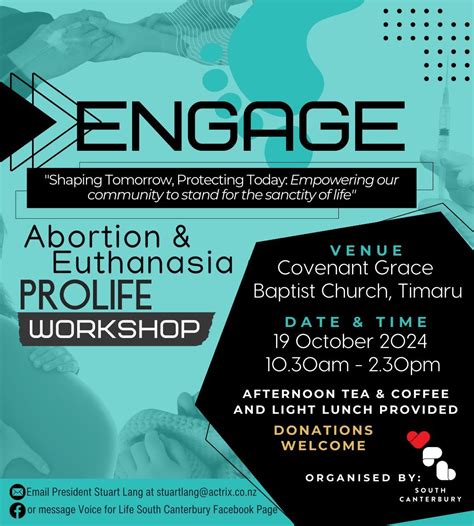 Engage: Abortion & Euthanasia Prolife Workshop, 20 Archer St, Parkside ...