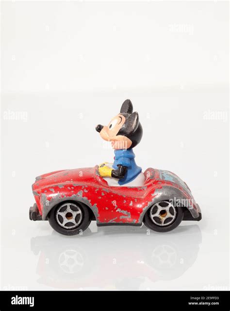 Vintage Diecast Toy Model MICKEY MOUSE in Car Stock Photo - Alamy