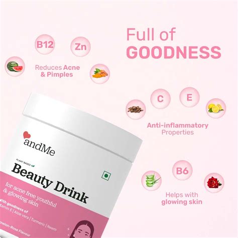 andMe Beauty Drink For Radiant Glowing Skin And Acne Control with