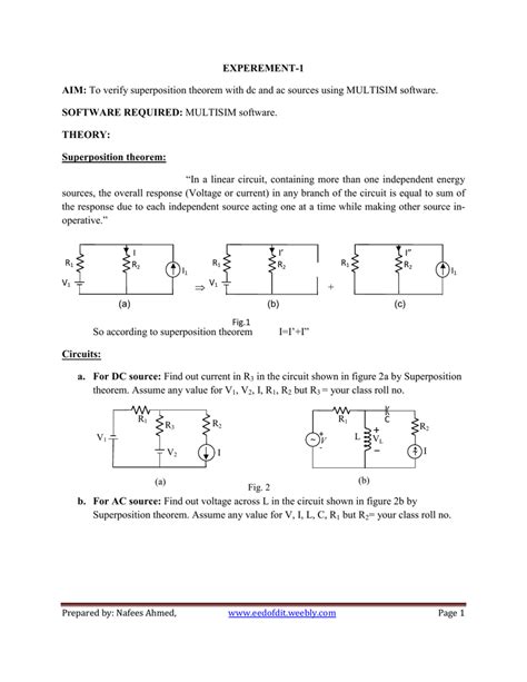 Image result for Superposition Theorem Lab Experiment