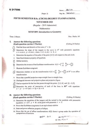 Model Question Papers 5Sem2019 Admission Only - Fifth Semester B ...