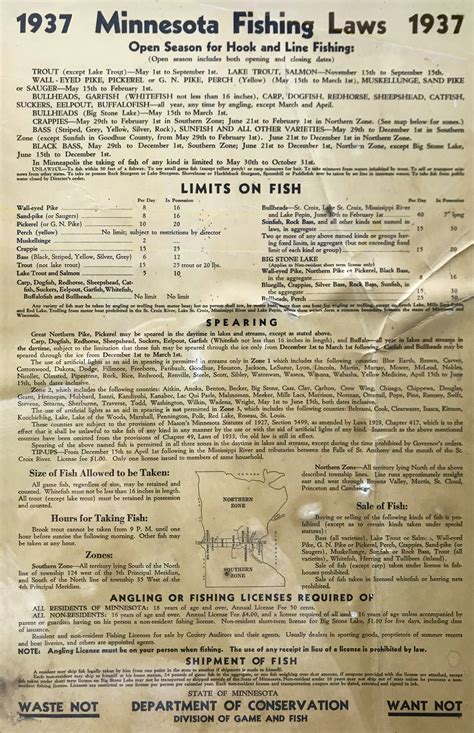 Actual 1937 MN Fishing Laws Book - General Discussion Forum - General ...
