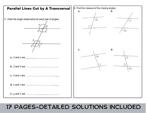 Parallel Lines Cut by a Transversal 7th Grade 的图像结果